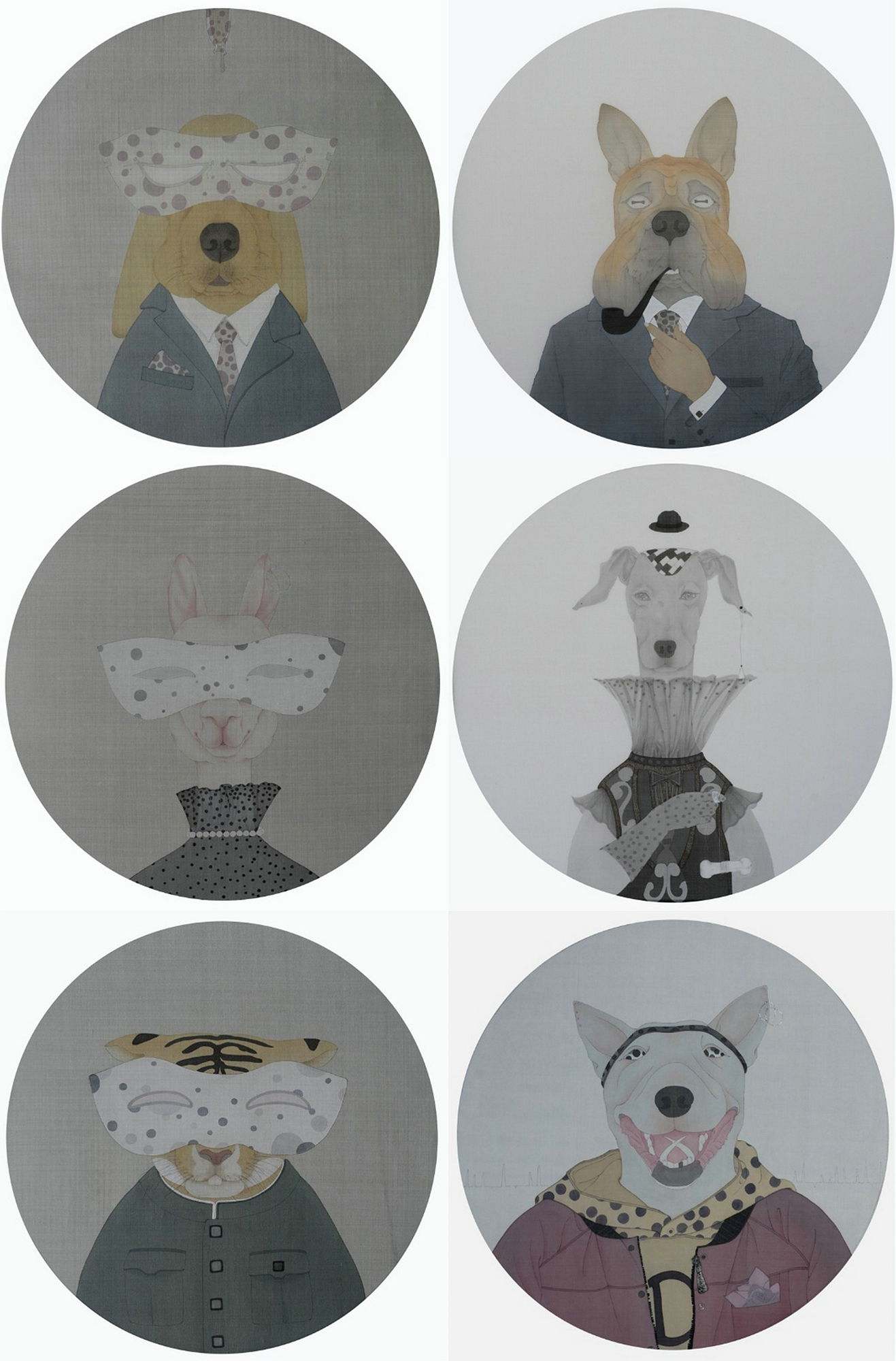 丁筱洁 《弱水三千》  200cm×130cm 工笔 绢本 2019.05  入选“品真格物·第二届全国青年工笔画作品展”